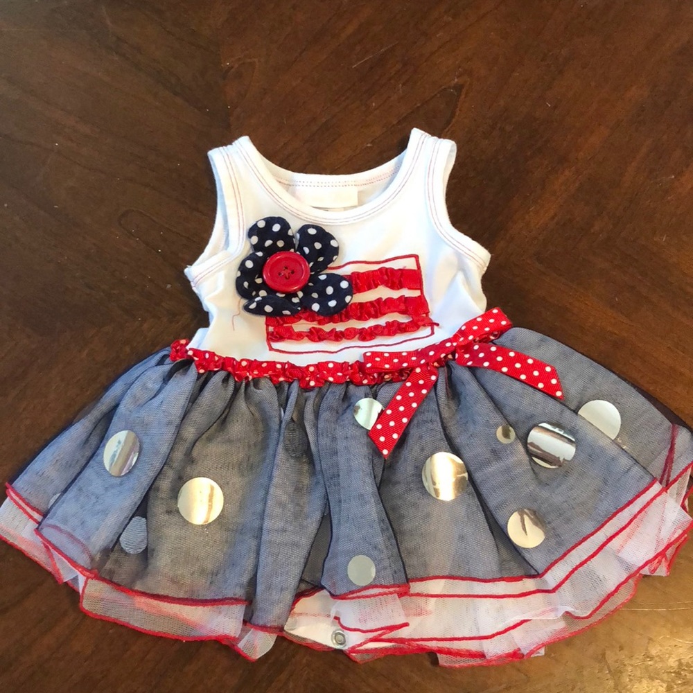 Fourth of July baby girl dress! 0-3 months